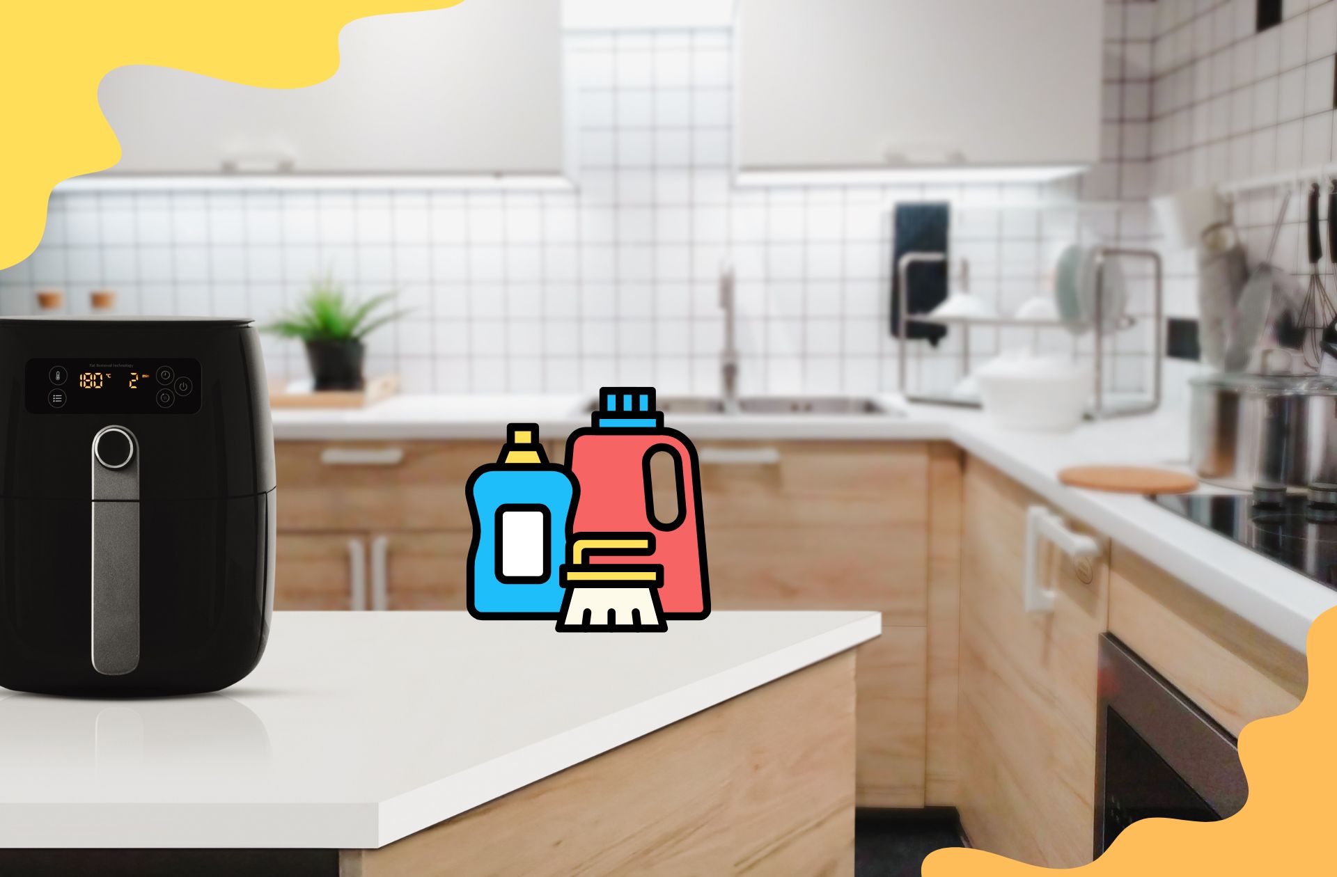 Airfryer schoonmaken afwasmiddel