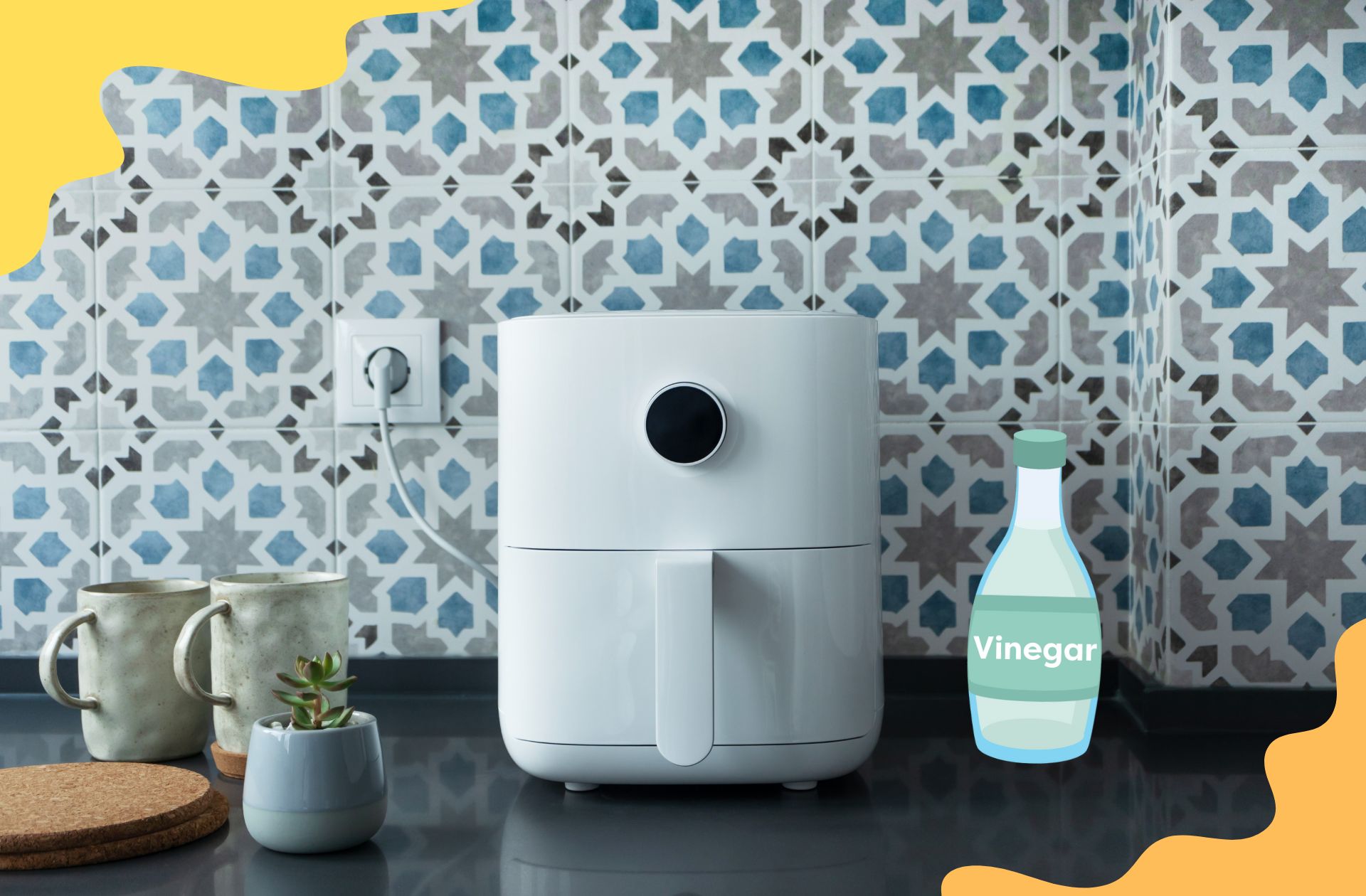 Airfryer schoonmaken met azijn