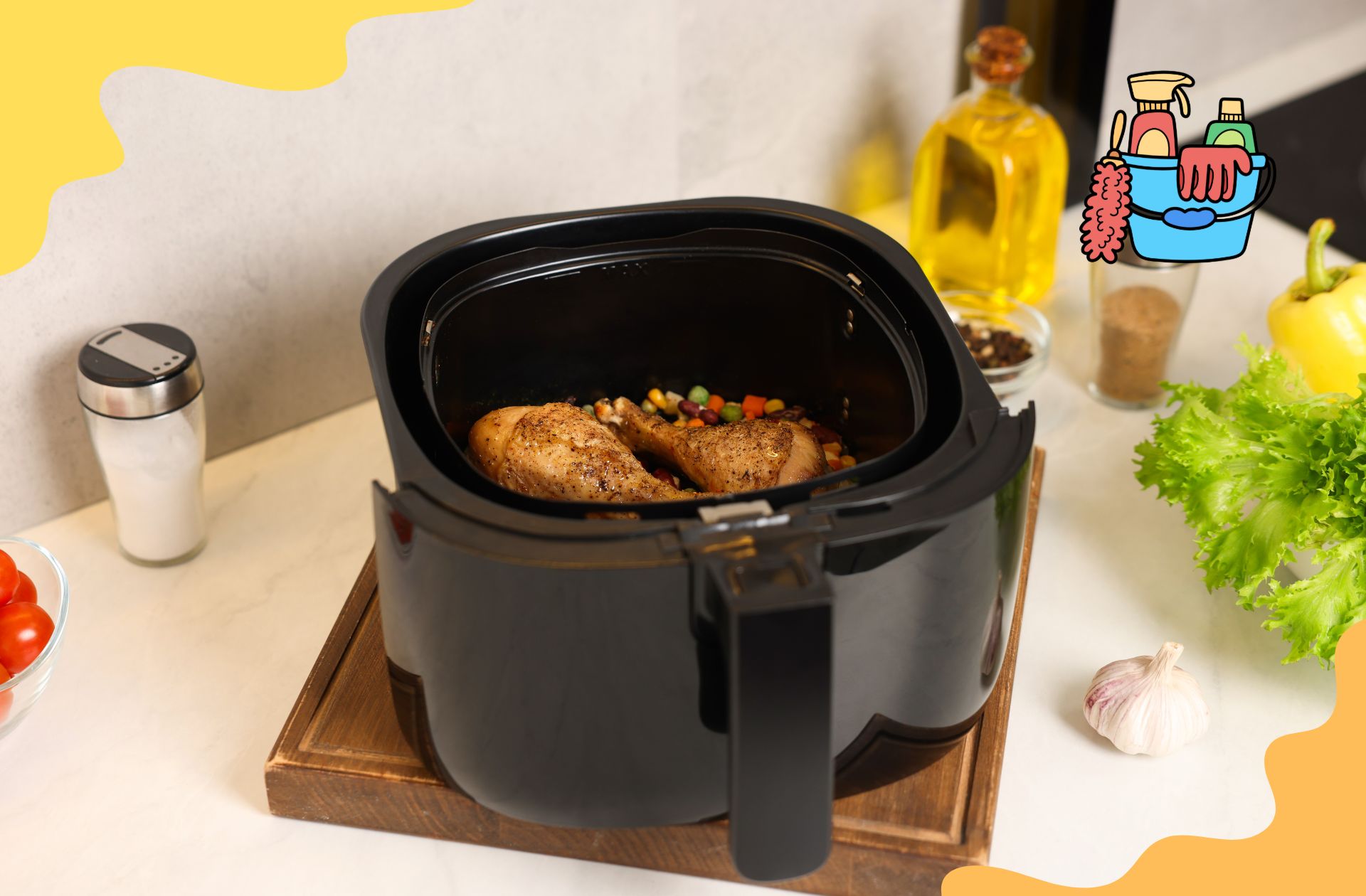 Airfryer pan schoonmaken
