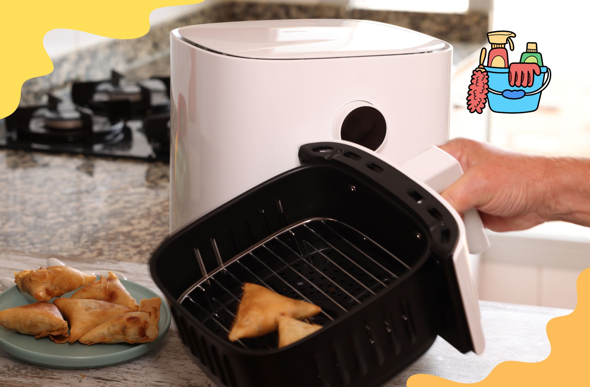 Airfryer schoonmaken binnenkant